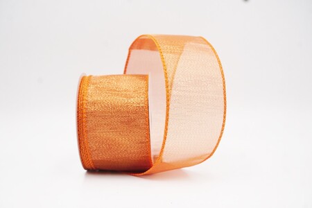 Oranges, einfarbiges, metallisch transparentes Drahtband_KW0436GC-41-41
